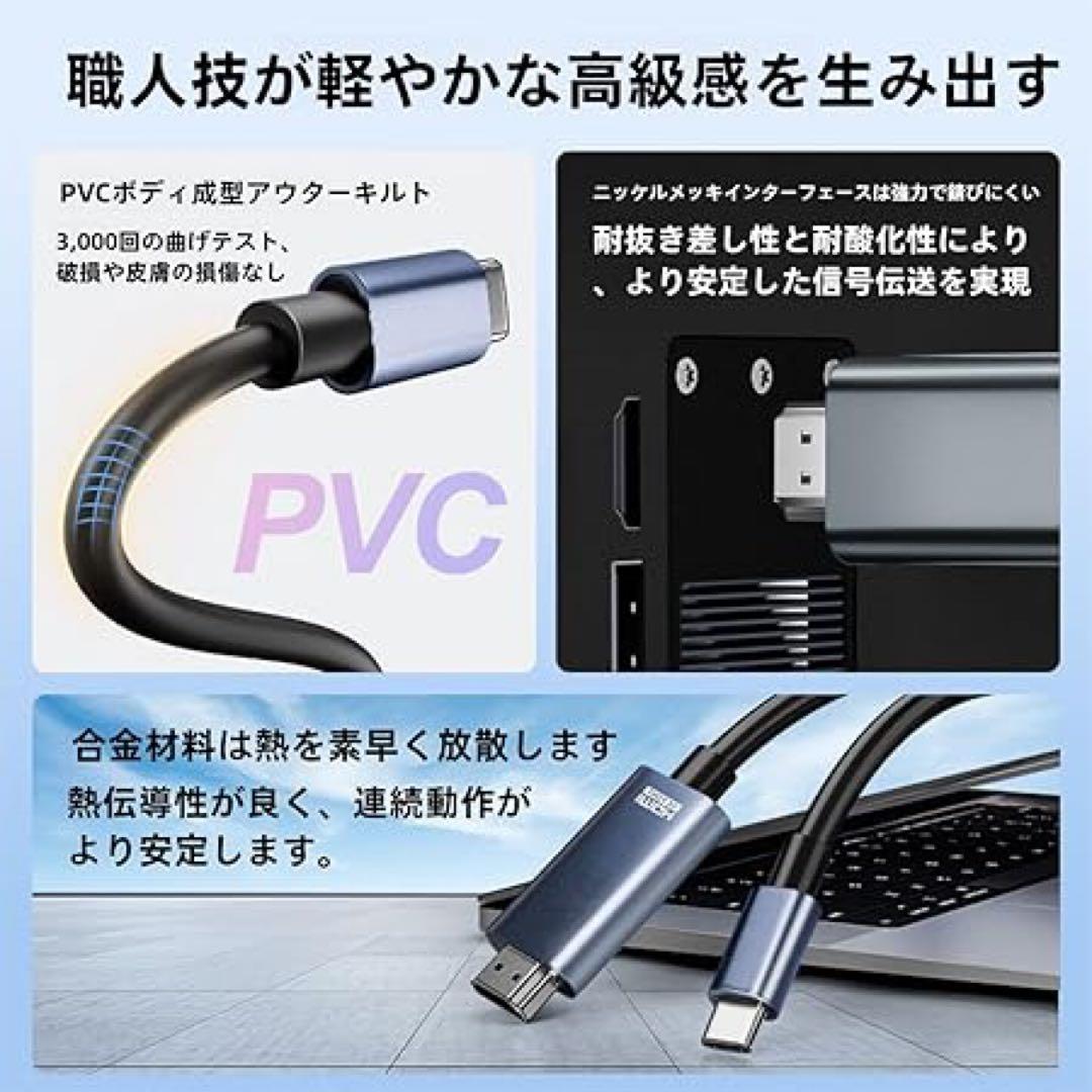 HDMI Type-C to HDMI ケーブル 0.5m USB CタイプC