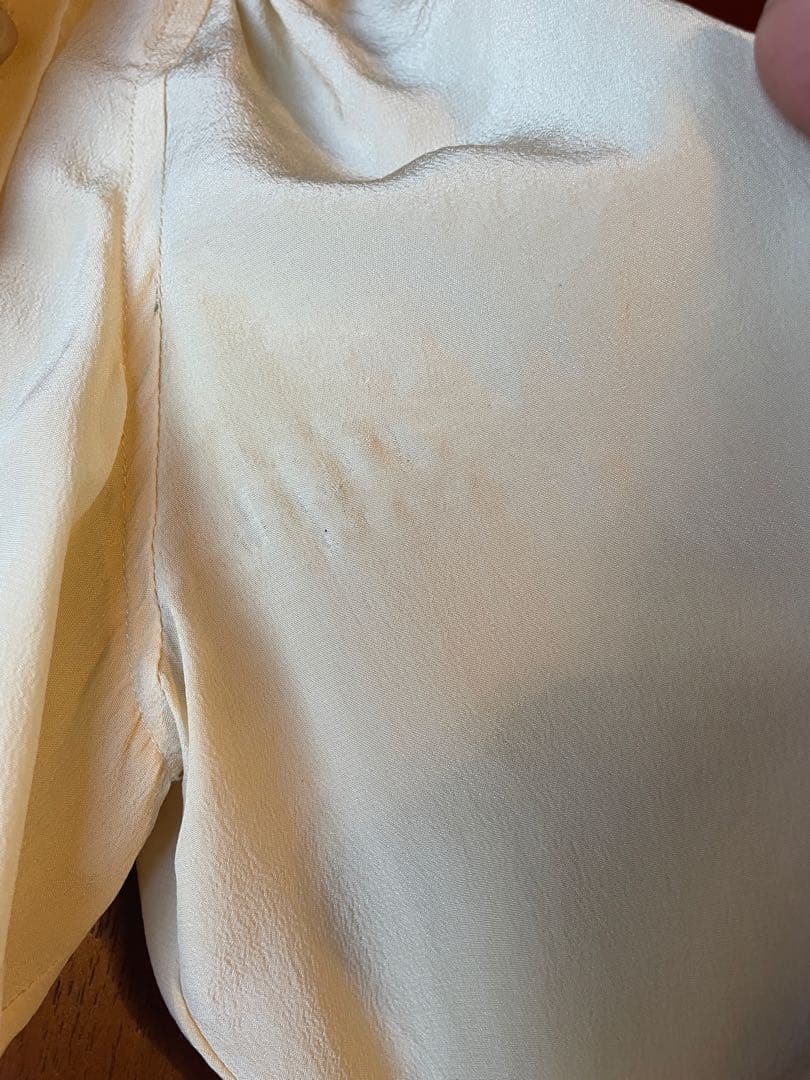 【新春限定】プラダ　PRADA アイボリー リボンブラウス38 s