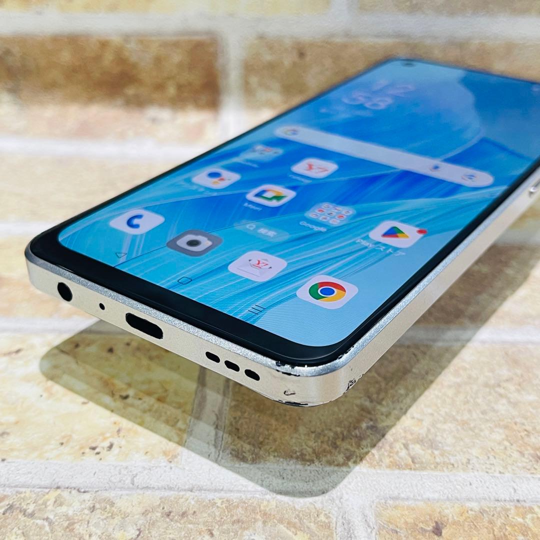 SIMフリー OPPO Reno9 A 128GB ムーンホワイト 電池良好