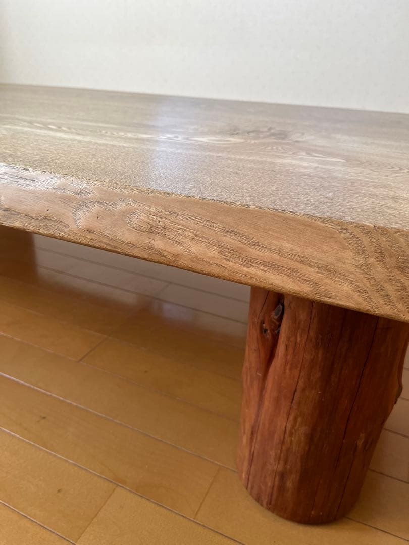 座卓　木製長方形テーブル 自然な木目