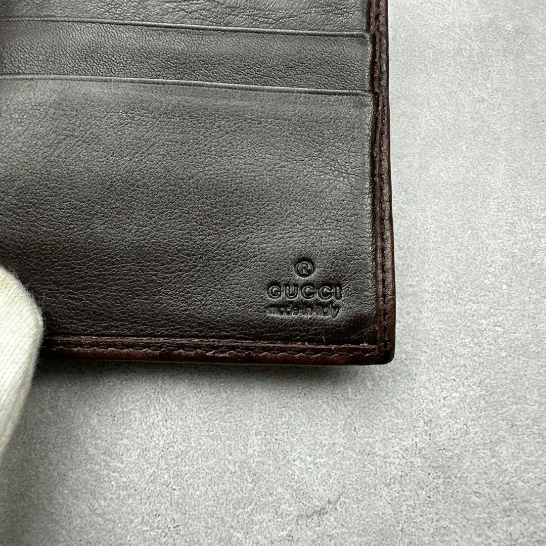 GUCCI グッチ 二つ折り財布 カードケース GG柄 レザー マネークリップ