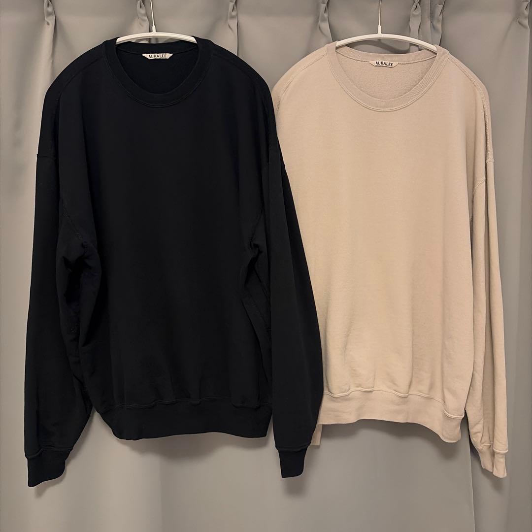 オーラリー スウェット SUPER SOFT SWEAT BIG P/O 2着