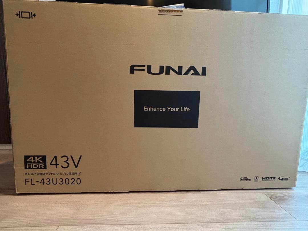 FUNAI 43V 4K HDR 液晶テレビ2019年製 FL-43U3020