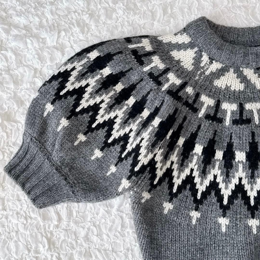 【新品 未使用】MACHATT マチャット ローゲージノルディック柄ニット