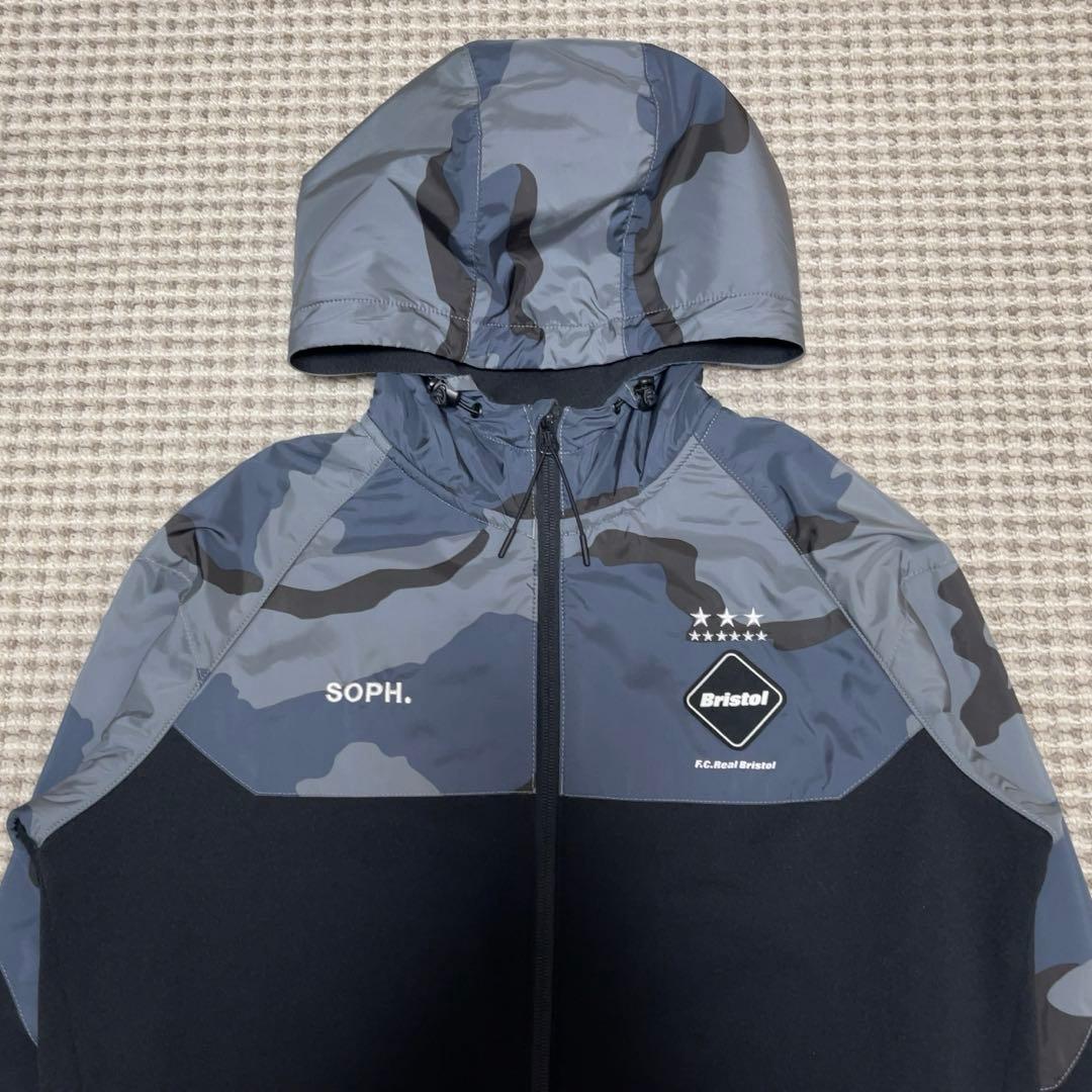 【美品】 F.C.R.B. VENTILATION HOODIE 迷彩 BK