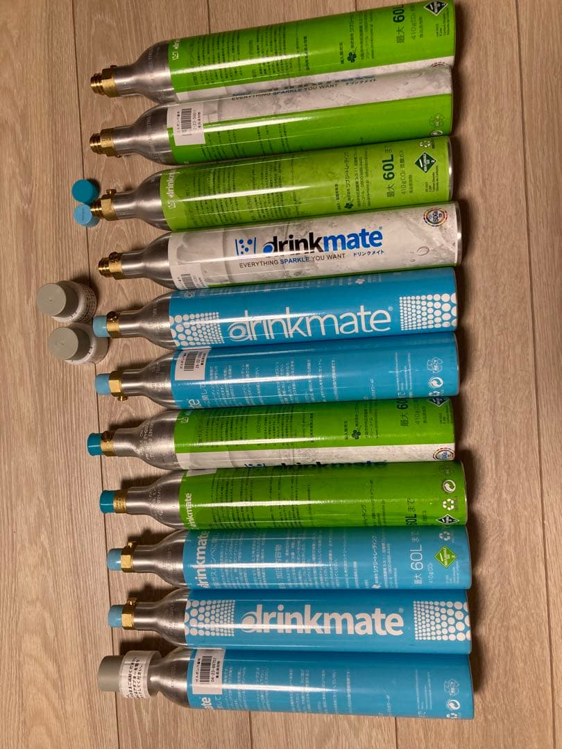 drinkmate 炭酸水メーカー用ガスシリンダー使用済み空容器11本セット