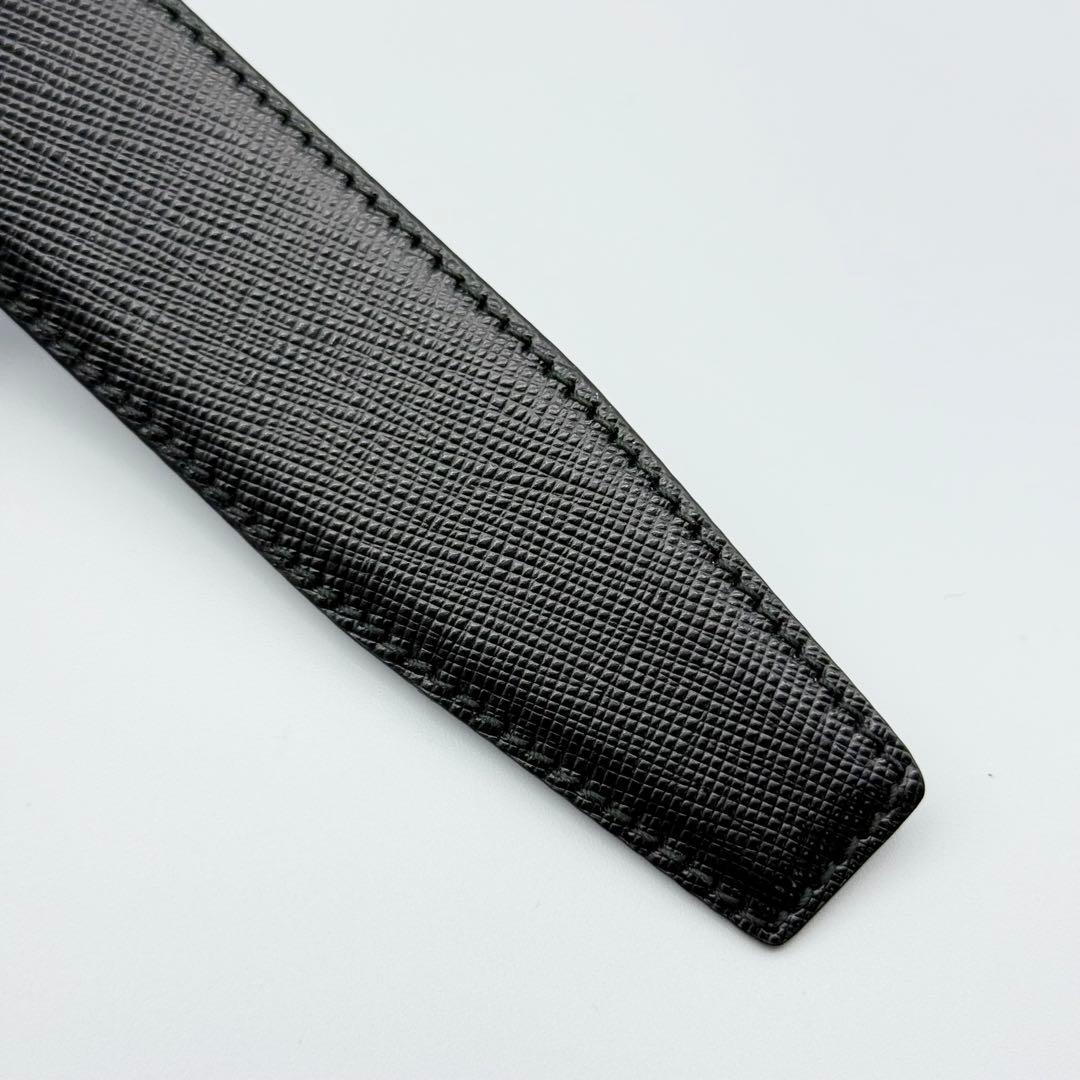 ✨美品✨PRADA ベルト 本革 シルバー金具 純正革 メンズ 紳士 ビジネス