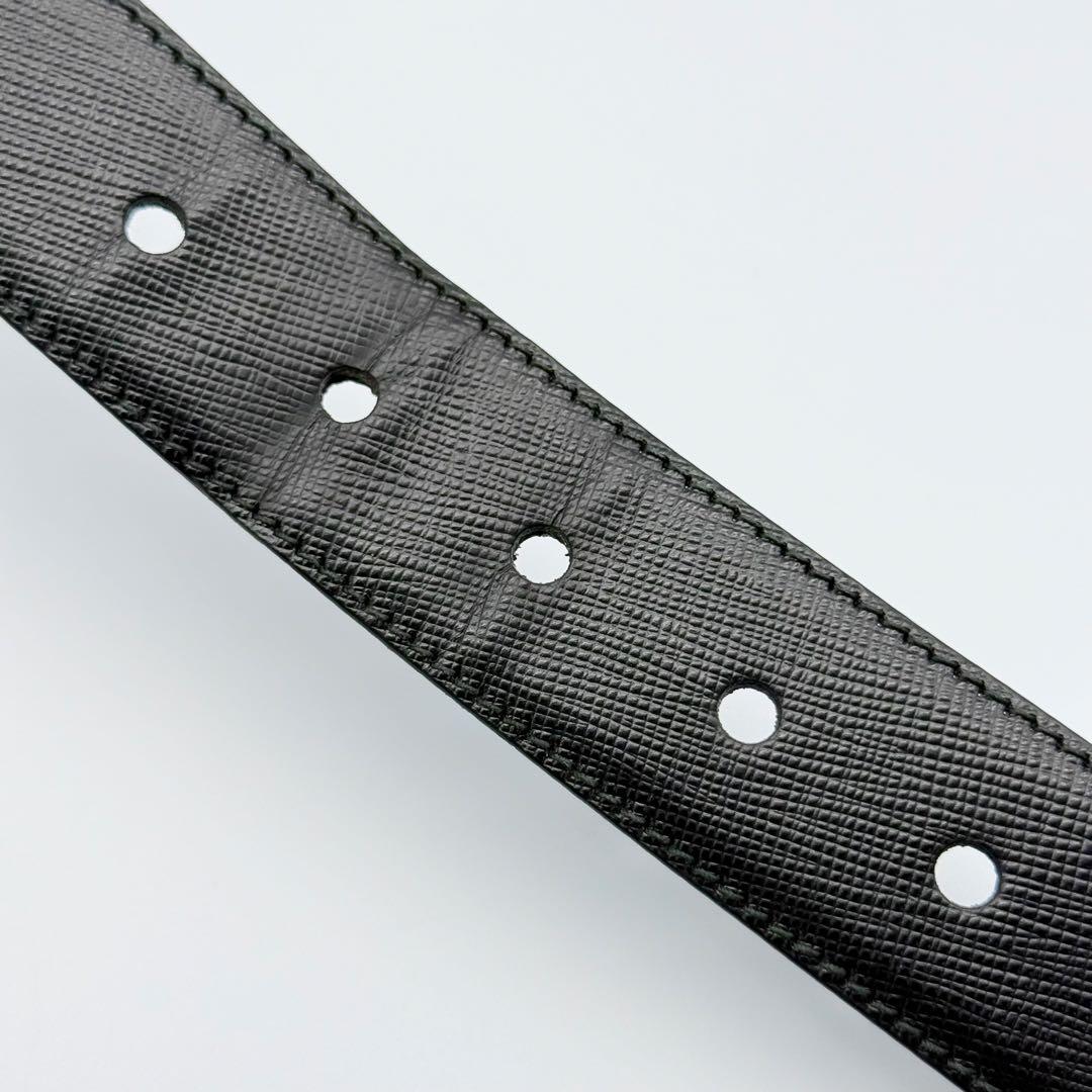 ✨美品✨PRADA ベルト 本革 シルバー金具 純正革 メンズ 紳士 ビジネス