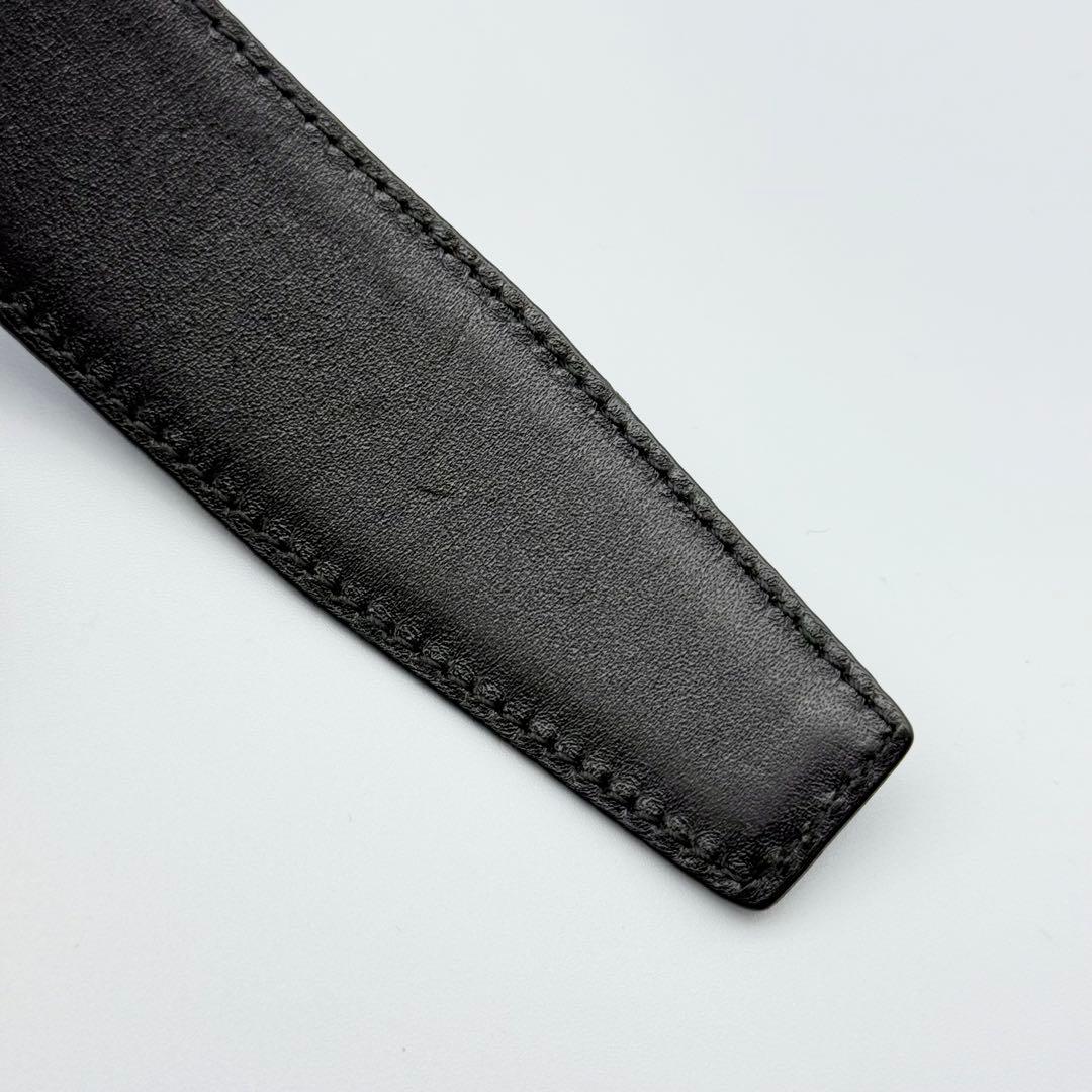 ✨美品✨PRADA ベルト 本革 シルバー金具 純正革 メンズ 紳士 ビジネス