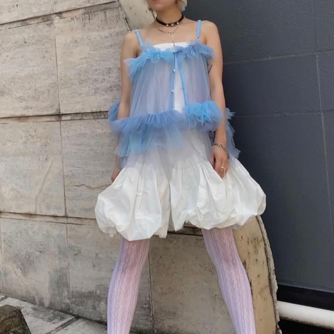 Viviano x jurk チュールキャミトップス