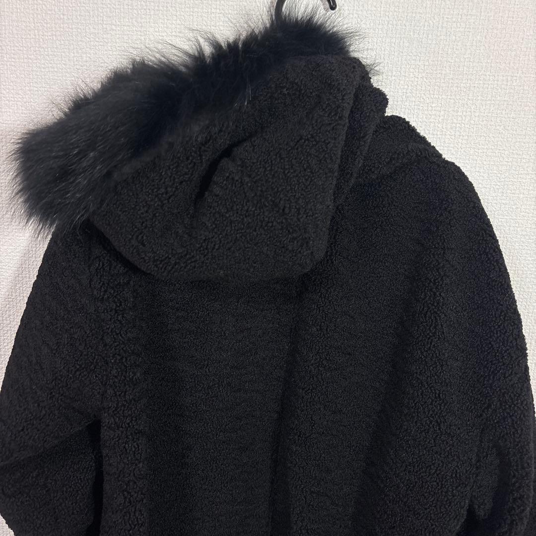 LASUD ファーボアコート　ブラック　未使用品　サイズ9号　定価34000円