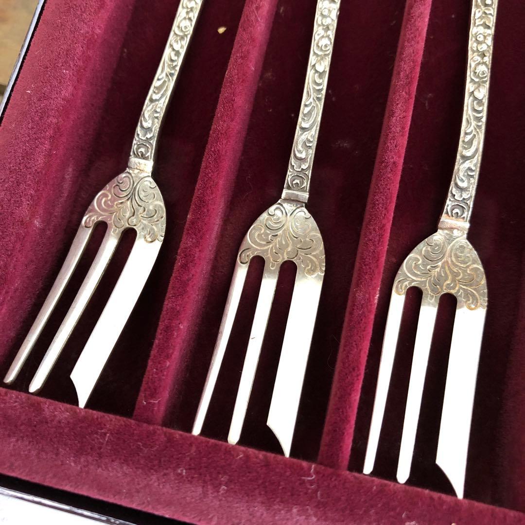 クリストフウィドマン　シルバー925 フォーク6客セット　中世の音楽家　純銀製