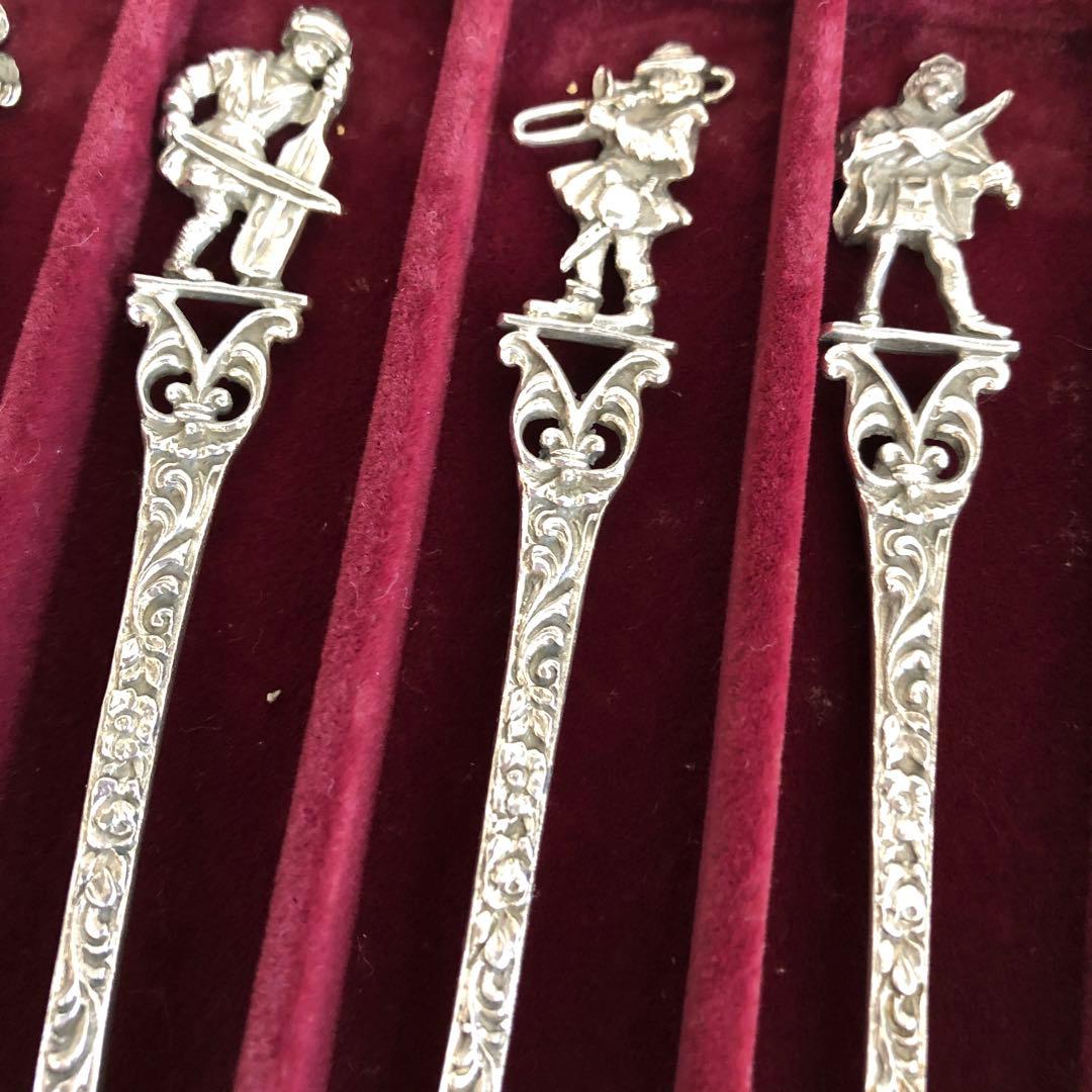 クリストフウィドマン　シルバー925 フォーク6客セット　中世の音楽家　純銀製