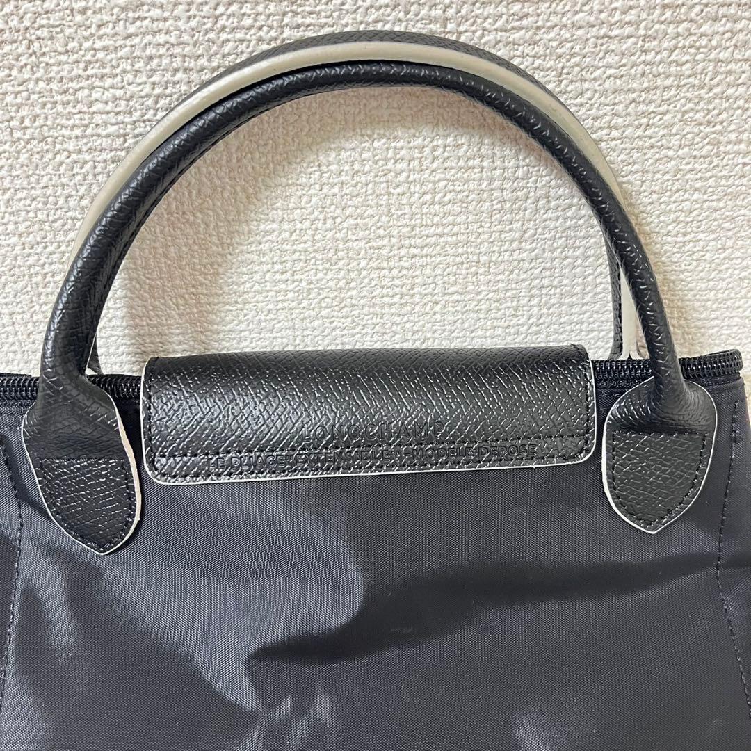 【新品】ロンシャン ル・プリアージュボストン男女兼用 黒、グレー(刺繍)