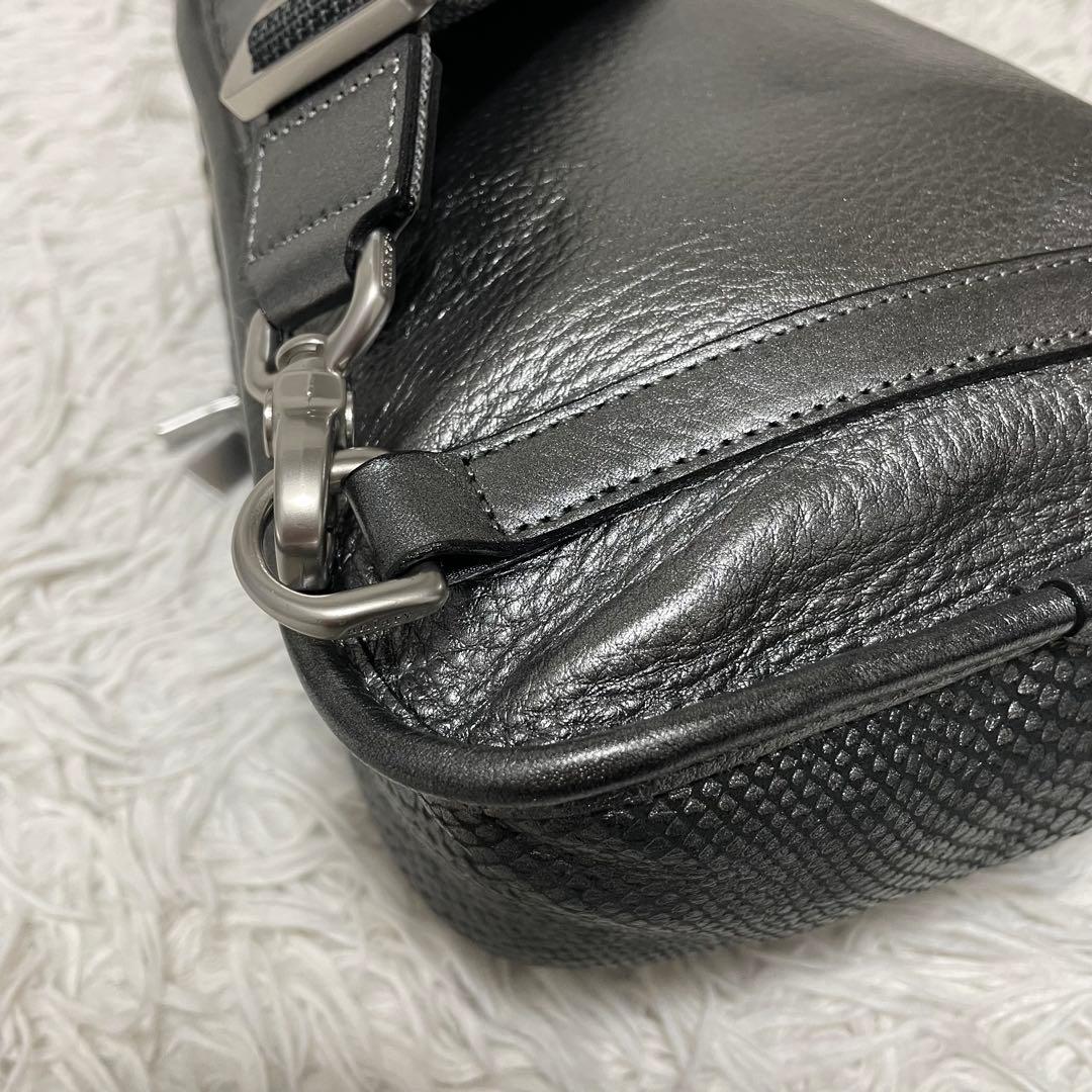 未使用✨️aniary アニアリ パイソン スネーク ボディバッグ シルバー