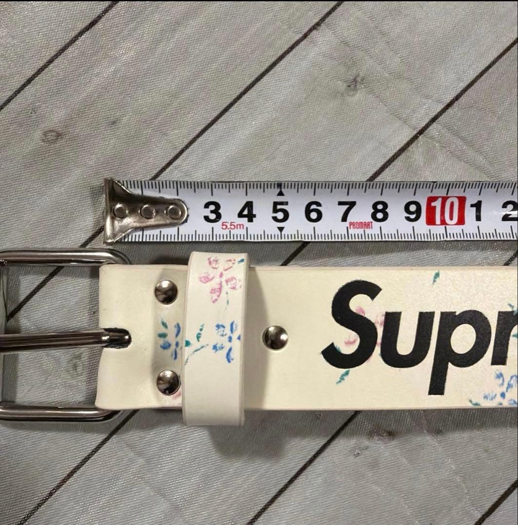 Supreme Repeat Leather Belt Floral Mサイズ