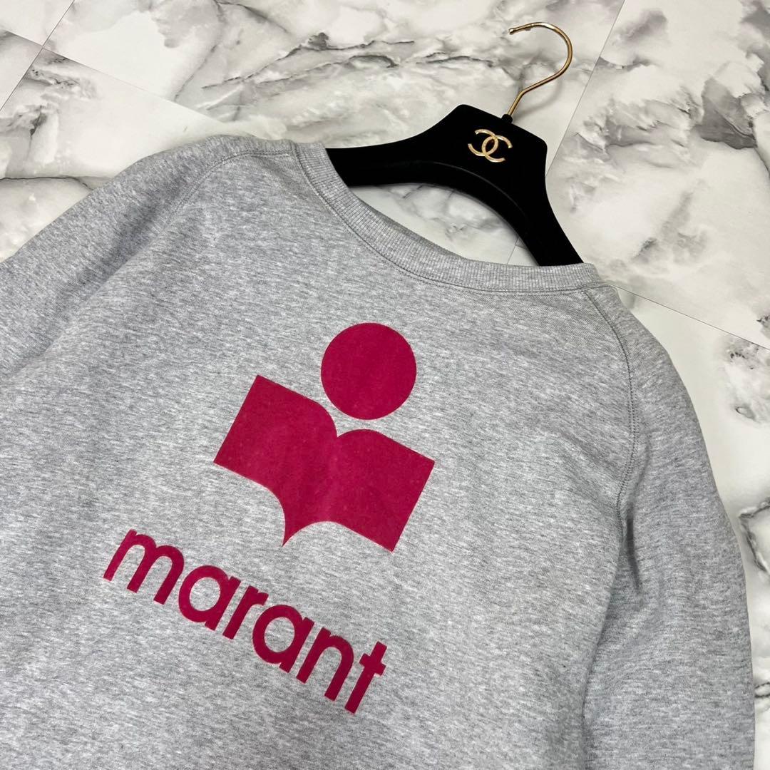 【美品】イザベルマランエトワール　ロゴプリント　　スウェット　グレー　38 M