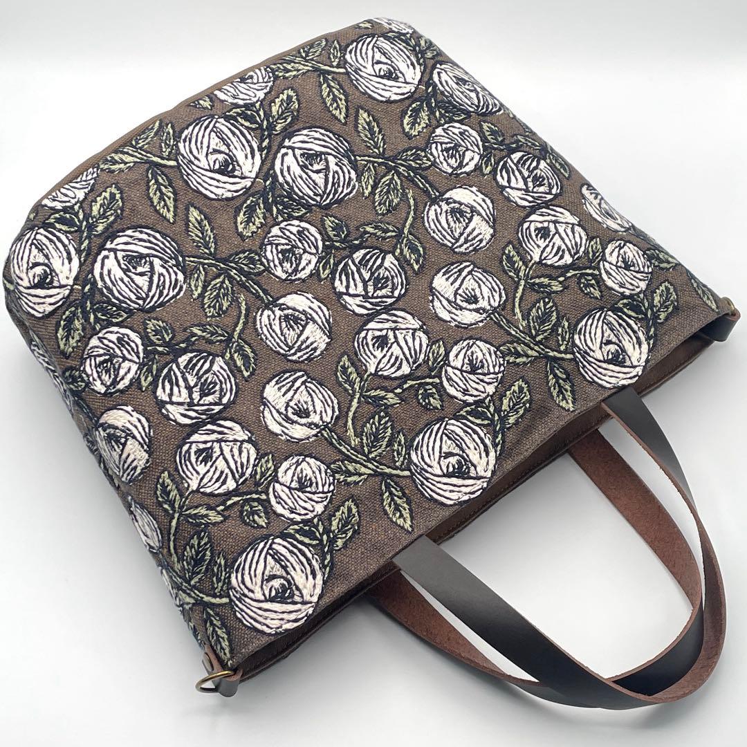 ㊻ミナペルホネン*rosy トートバッグ ハンドメイド