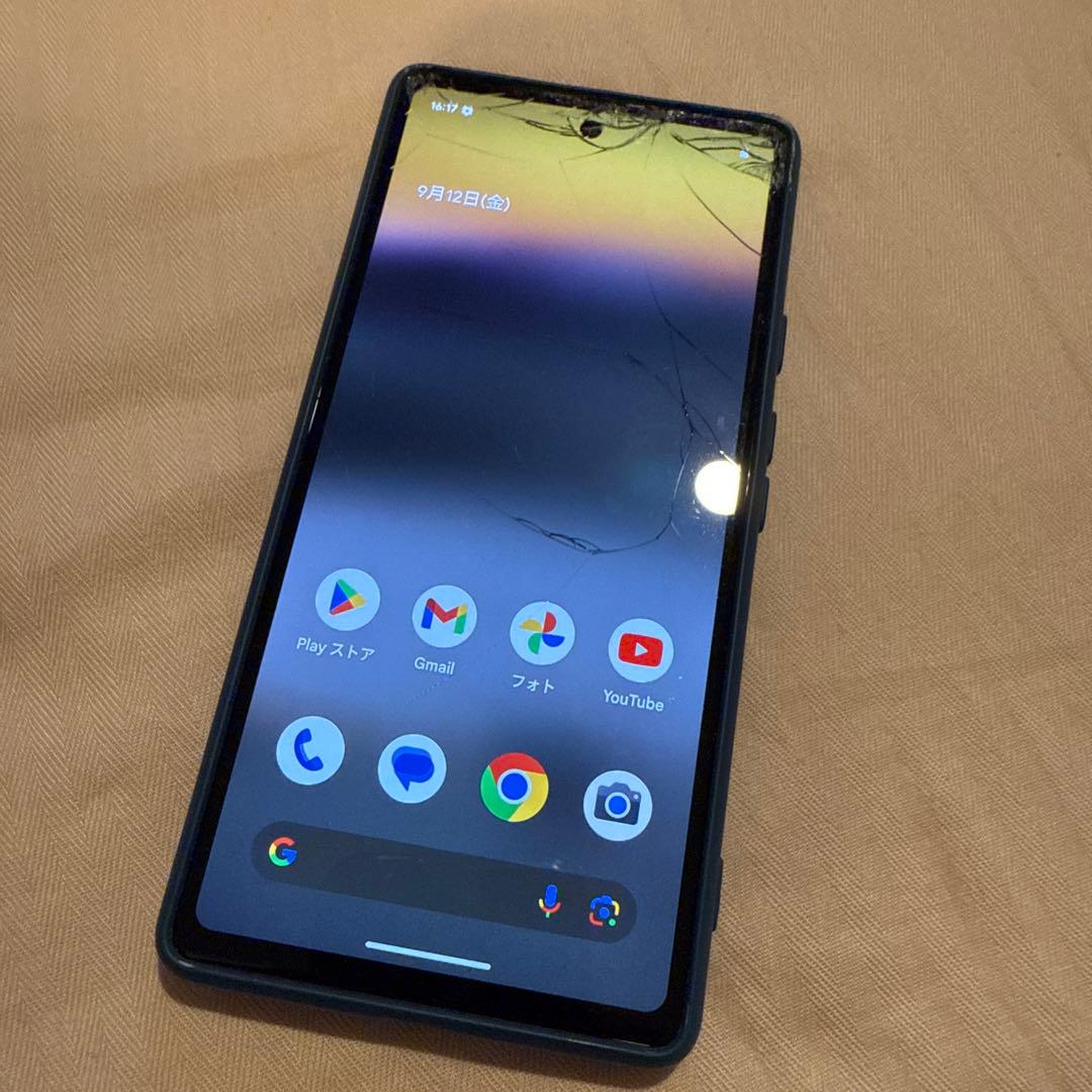 Google Pixel 6a ブラック 画面にひびあり