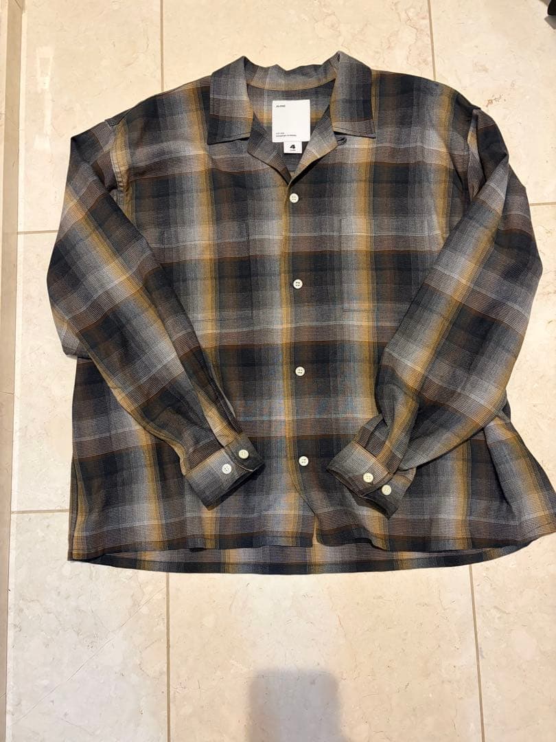 塩*ー様 最終価格 alone レーヨンシャツ　チェックシャツ