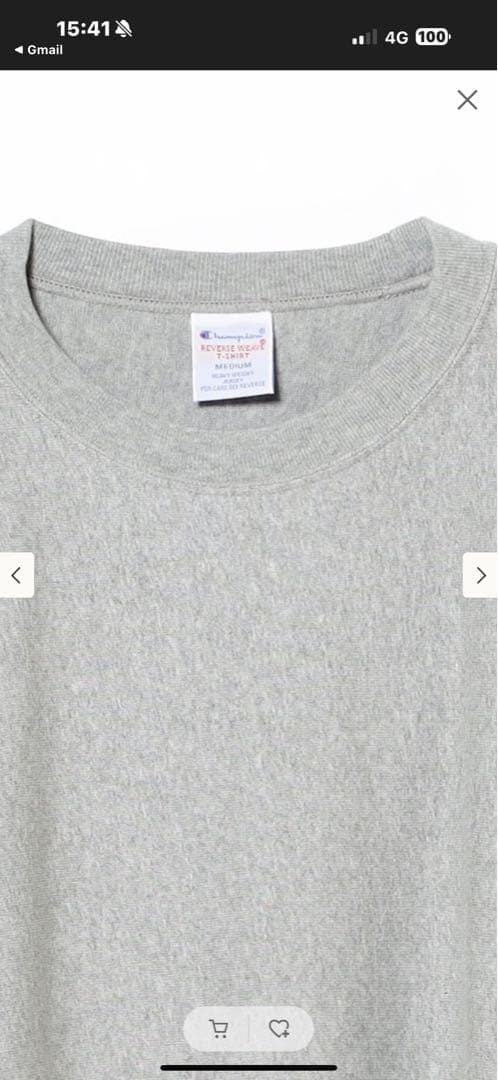 ビームス別注Championリバースウィーブグレー クルーネックロンT新品XL