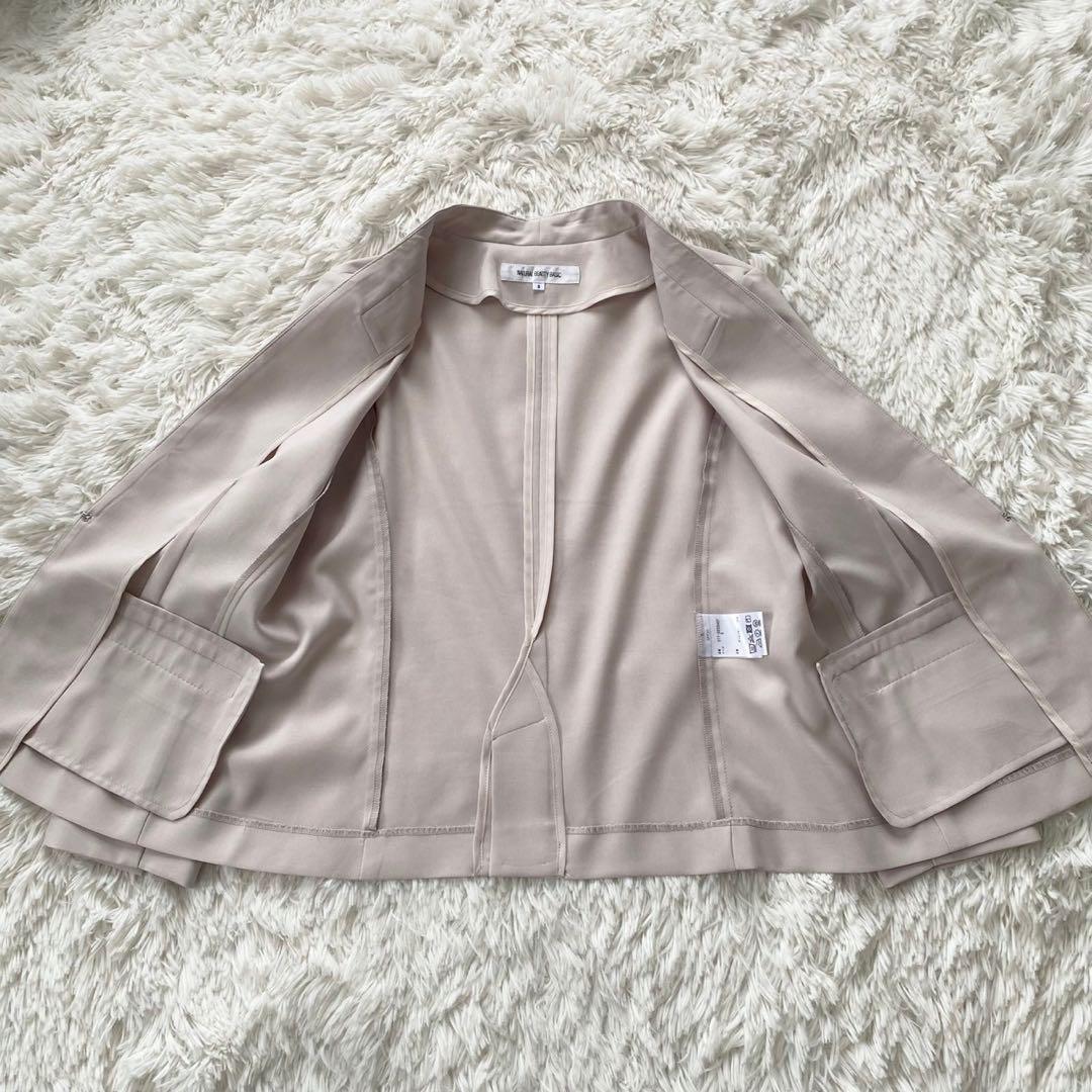 ナチュラルビューティ ベーシック セットアップ ノーカラー 洗える ベージュ S