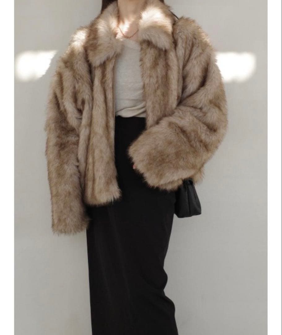 amel エコファージャケット/ベージュ/Mサイズ