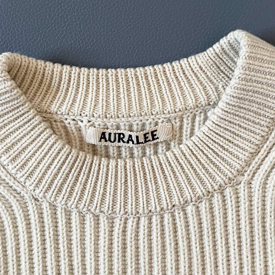 美品＊AURALEE　ウールカシミヤリブニット　オーラリー