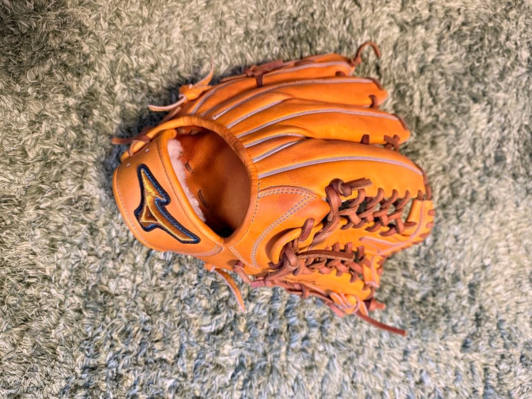 Mizuno 軟式グローブ オレンジ　ミズノプロ外野用
