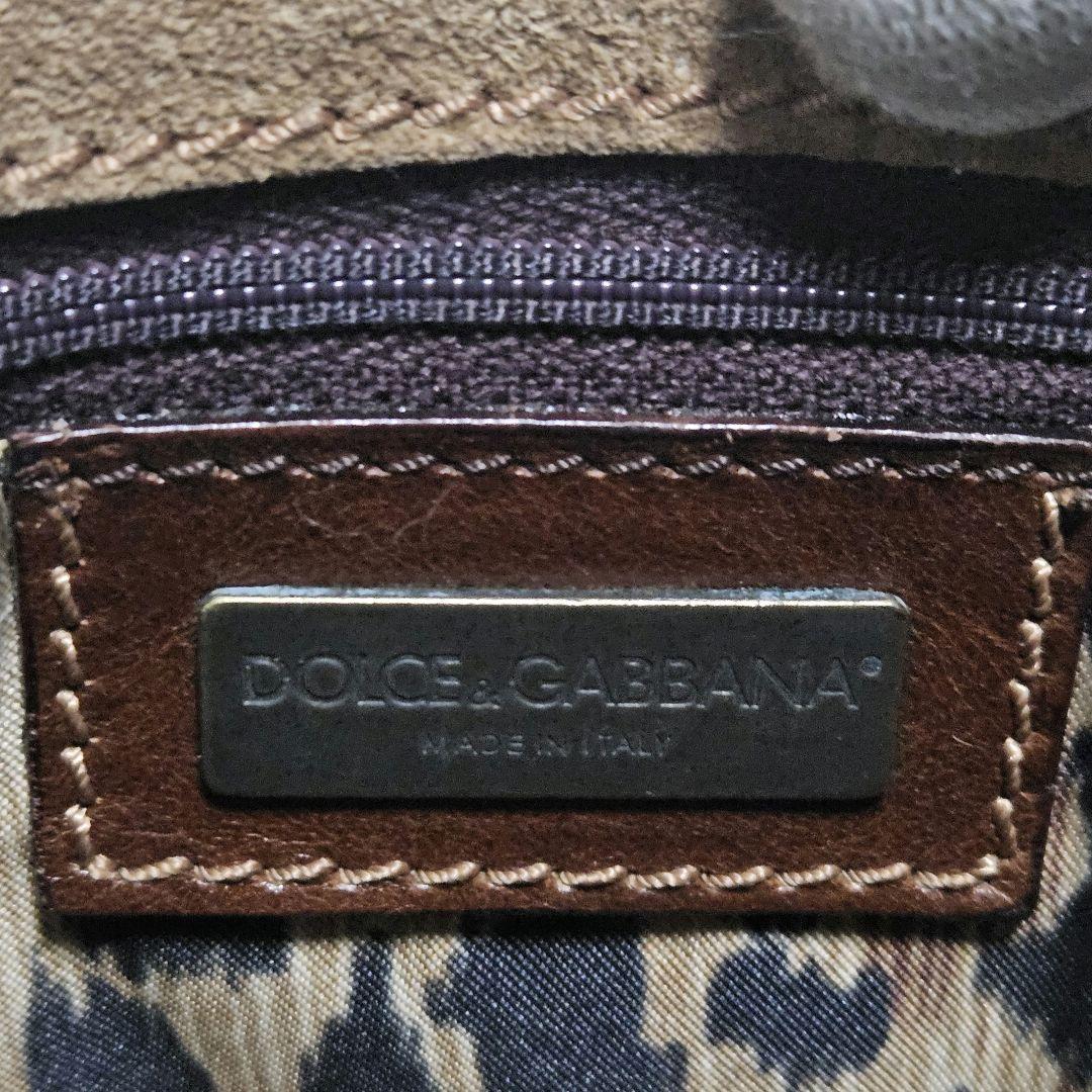 【美品】DOLCE & GABBANA スエードデニムハンドバッグ ヴィンテージ