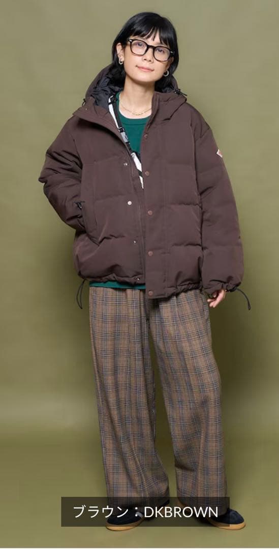 DANTONダントン新品未使用ダウンフードジャケット　ブラウン