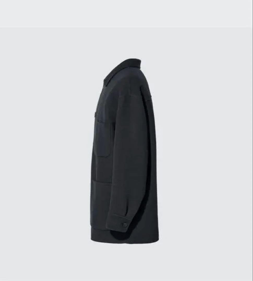 XL ウールブレンド オーバーサイズ シャツジャケット ネイビー 新品タグ付き