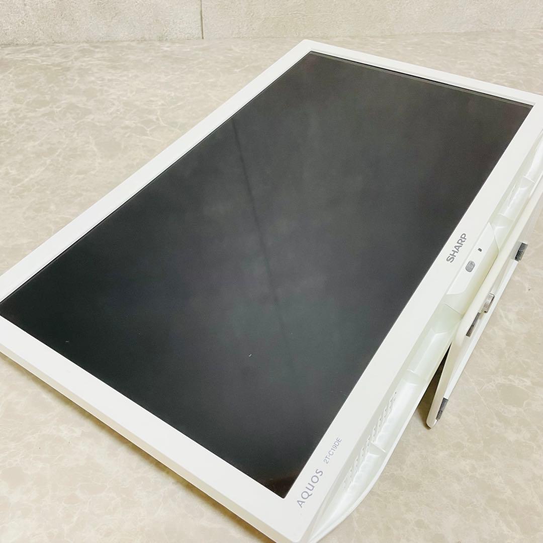 超美品　SHARP 19V型　液晶　テレビ　ホワイト　白　2023年製　リモコン