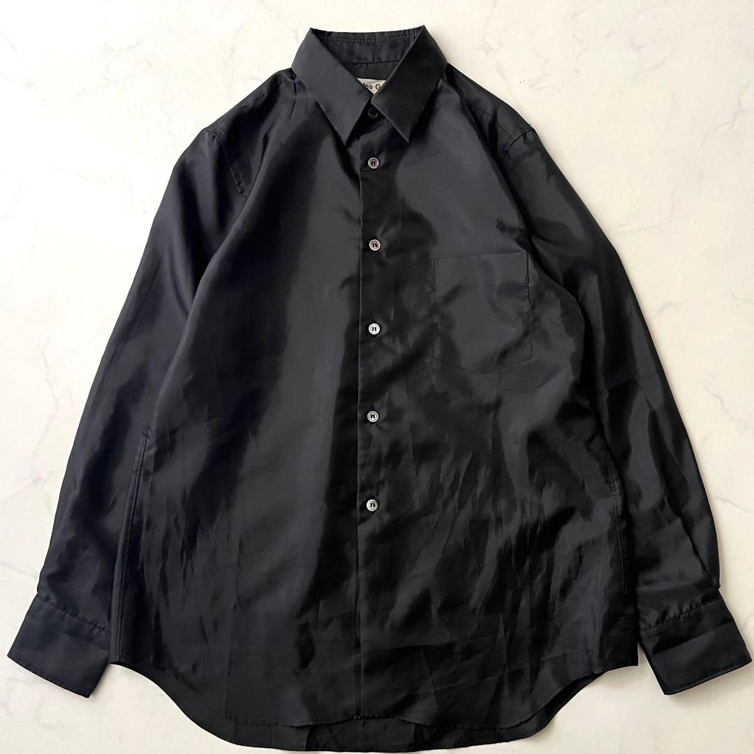 ほぼ未使用 コムデギャルソン AD2024 長袖シャツ ブラック 黒 XS