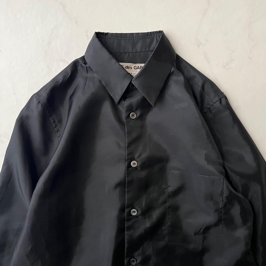 ほぼ未使用 コムデギャルソン AD2024 長袖シャツ ブラック 黒 XS