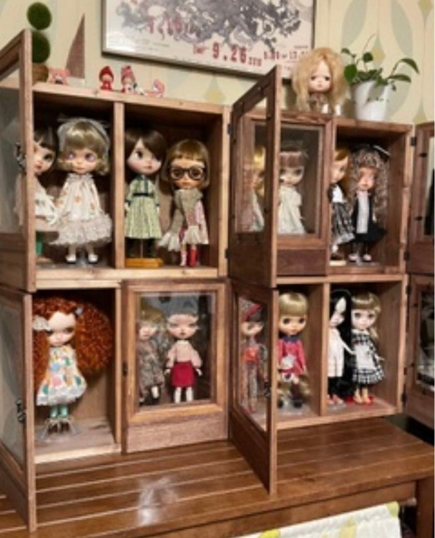 シナモンシュガー　人形用木製収納ケース　ハンドメイドブライスアイシードール