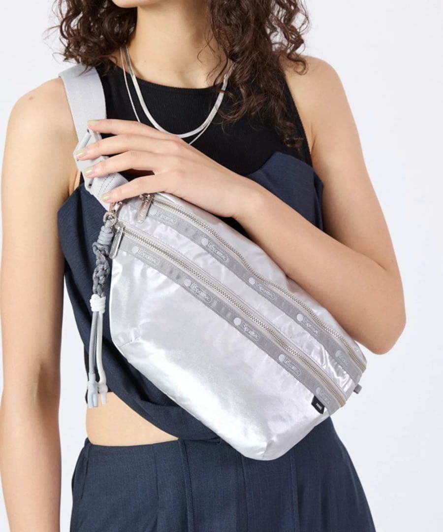 【LeSportsac×Ameri】ショルダーバッグ シルバー　レスポ　アメリ