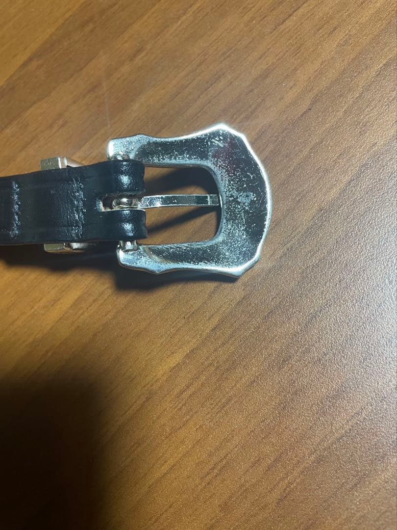 トリーレザーベルト　3/4 inch 3-Piece Silver Buckle