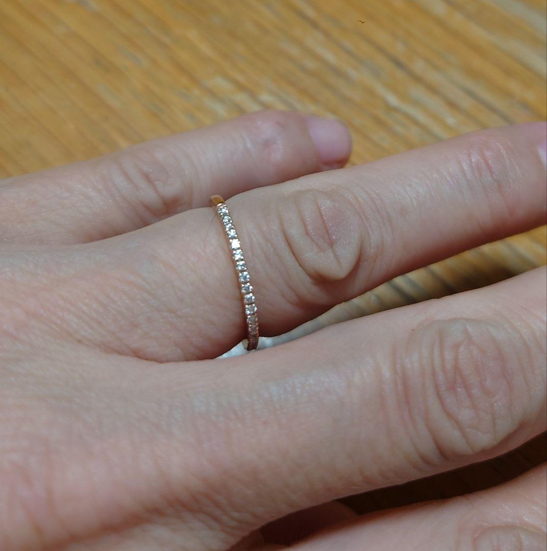 StarJewelry ハーフエタニティリング 9号 ダイヤ K10