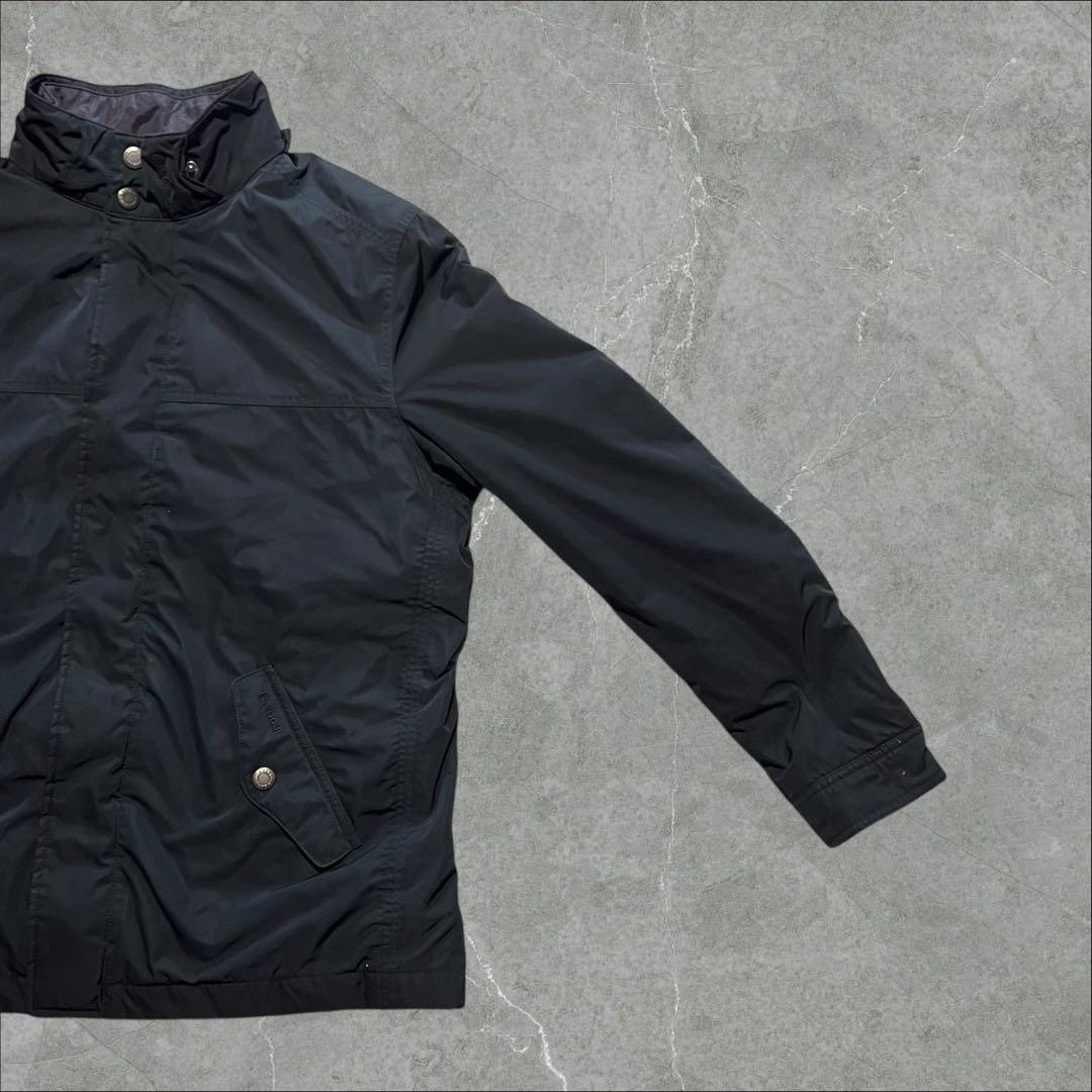 たろう Barbour 防水シェル中綿ジャケット黒クラシックタータン
