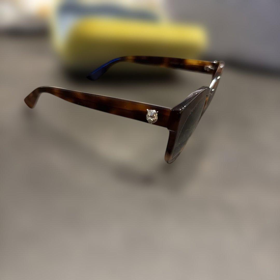 M GUCCI ブラウンラウンド型サングラス