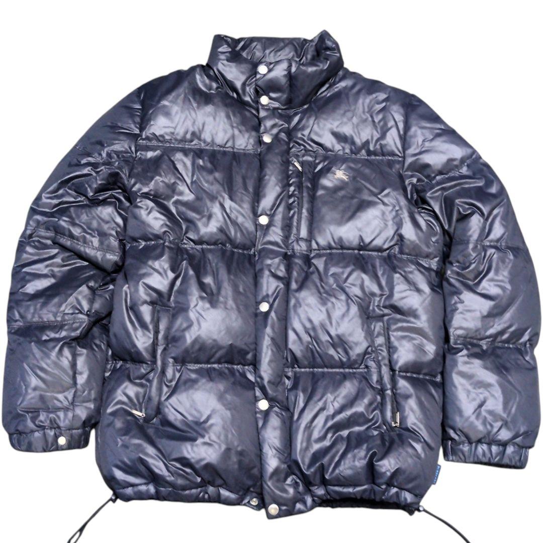 バーバリーブルーレーベル　ダウンジャケット　ホースロゴ　L　肉厚 ノバチェック