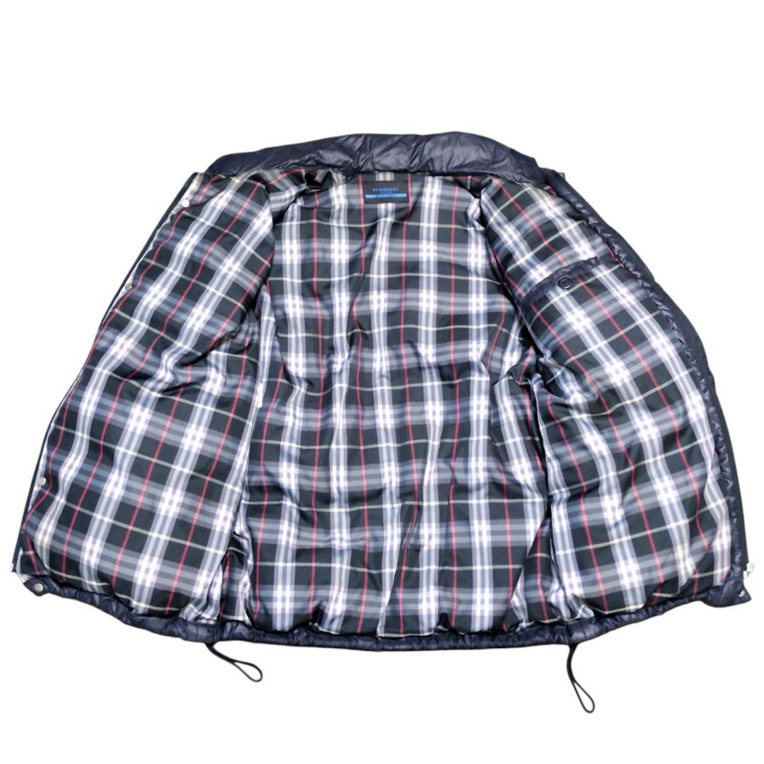 バーバリーブルーレーベル　ダウンジャケット　ホースロゴ　L　肉厚 ノバチェック