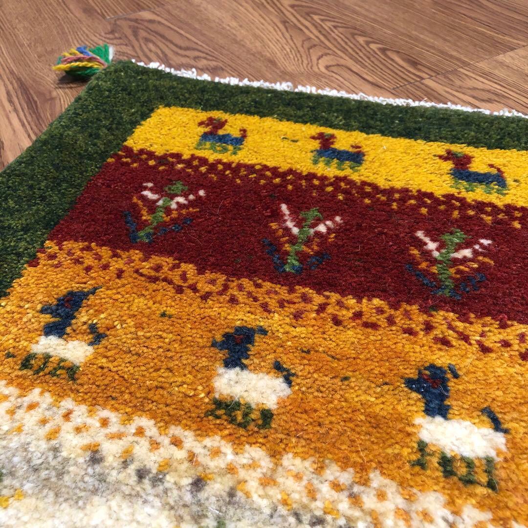 ペルシャギャッベ (ギャベ) ギャッベ 玄関マット No.2327