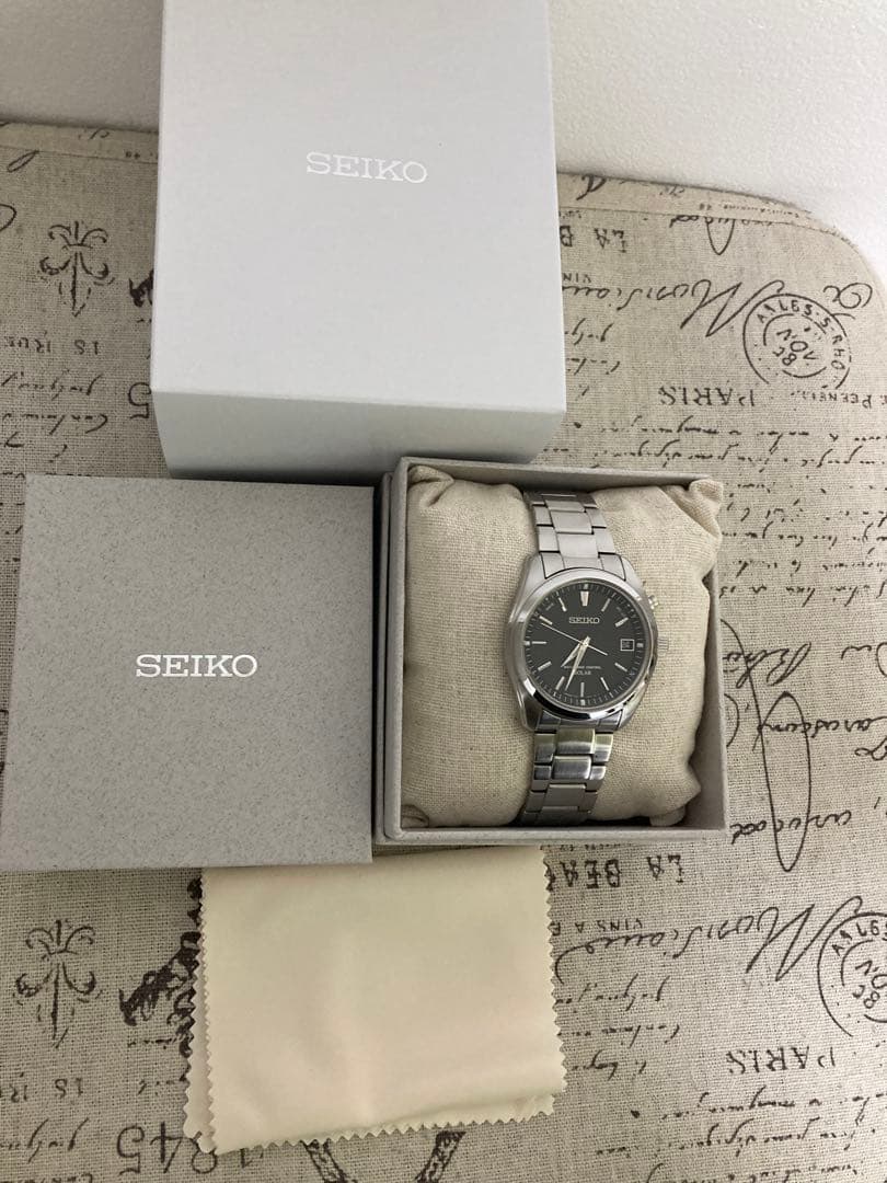美品！ SEIKO セイコー メンズ 電波ソーラー ブラック sbtm159