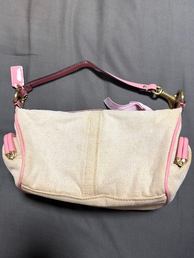 coach キャンバスタトゥー アクセサリーポーチ 花柄 ワンショルダーバッグ