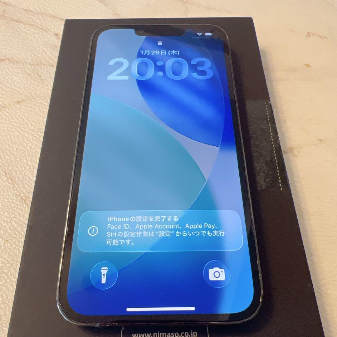 100% Apple iPhone 13 pro 128gb ブルー スマホ
