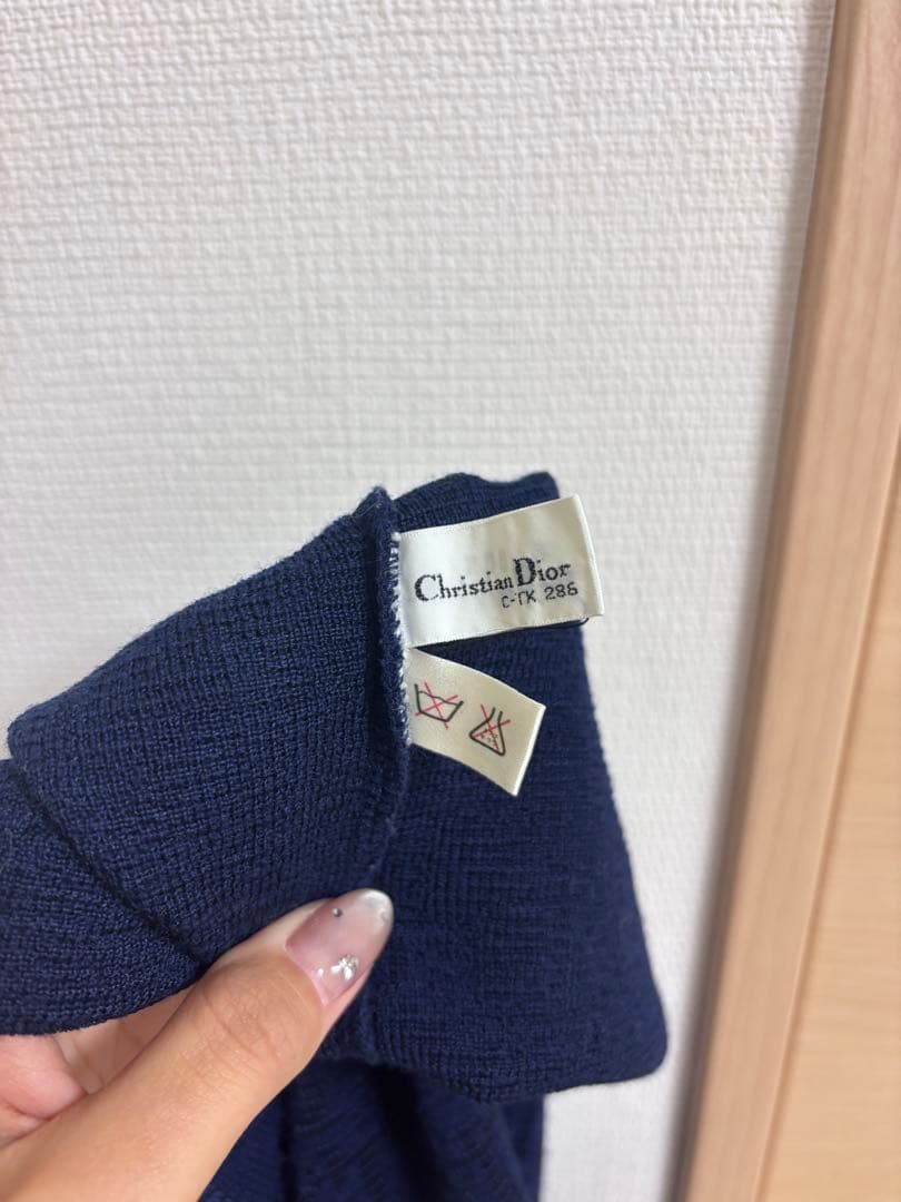 Christian Dior ネイビー ニットセーター Lサイズ