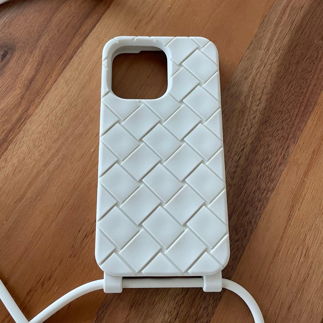 新品BOTTEGA VENETA IPhone13pro ラバーテックケース 白