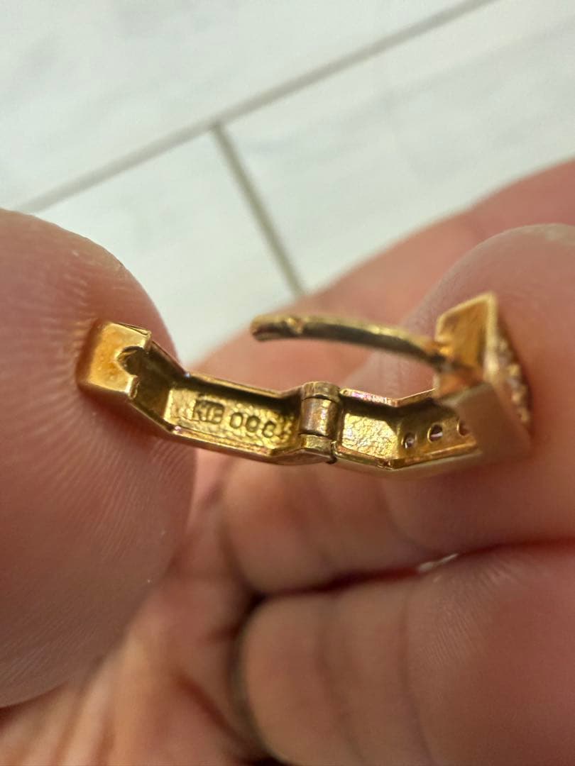 K18 ダイヤモンド　片耳ピアス